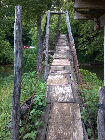 swinging bridge